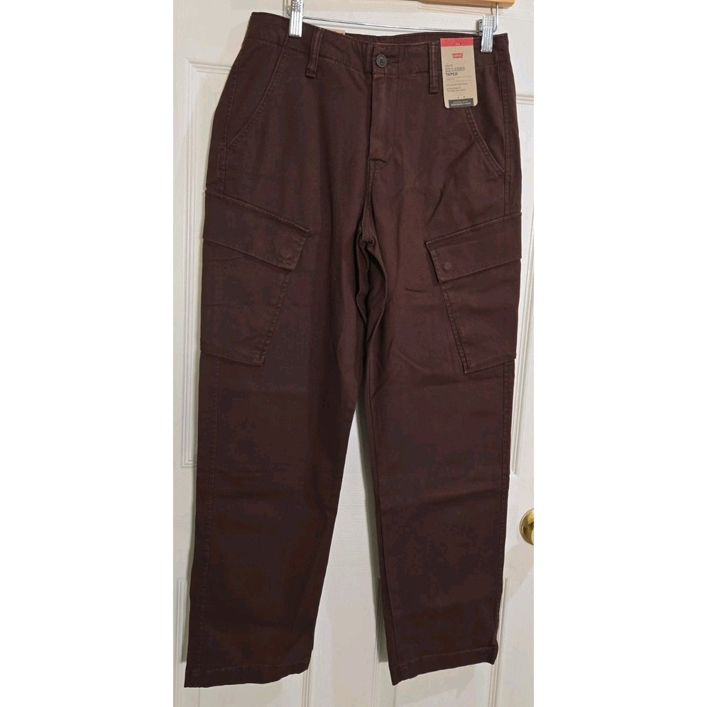 Levi's XX Cargo Taper Pants Mens 29x30 Stretch Sits Below Waist Brown NEW